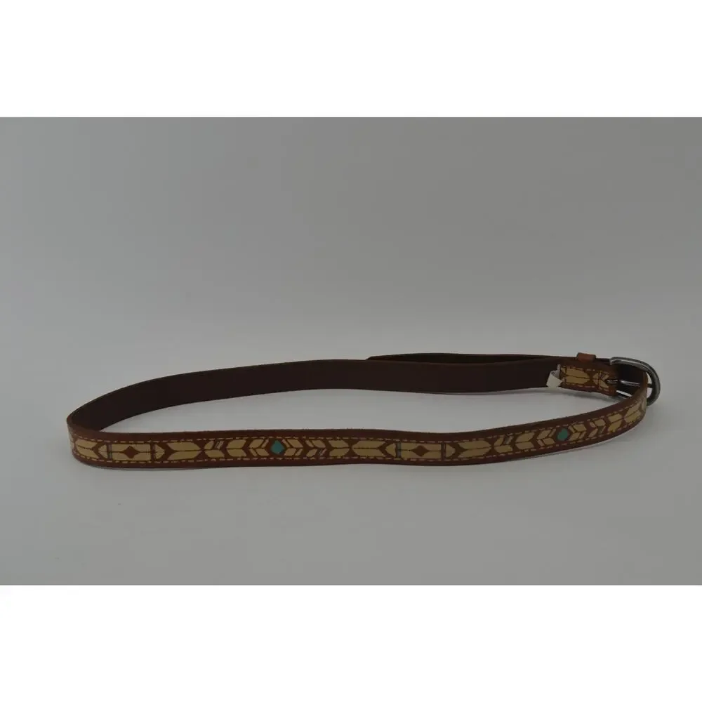 American Eagle Size Large Belt Leather Southwestern Tribal Boho